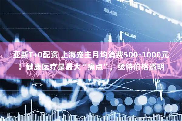 亚新T+0配资 上海宠主月均消费500-1000元!健康医疗是最大“痛点”,亟待价格透明