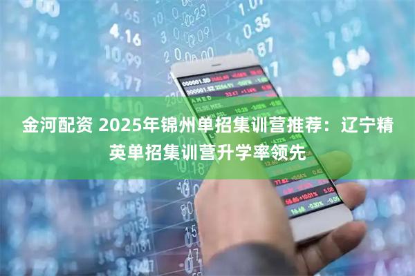 金河配资 2025年锦州单招集训营推荐:辽宁精英单招集训营升学率领先