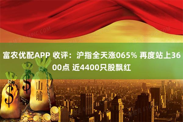 富农优配APP 收评：沪指全天涨065% 再度站上3600点 近4400只股飘红